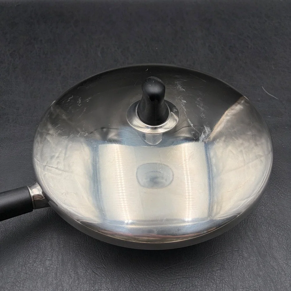 Revere SM-B04 10 Inch Stainless Steel Non-Stick Skillet Frying Pan with Lid